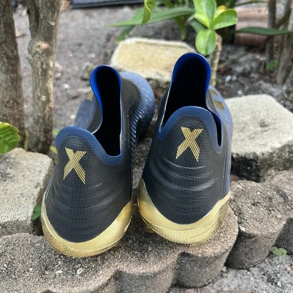 adidas X 19+ FG. Rare. F35320 Size 11 US Soccer Cleats (Black Gold Blue)